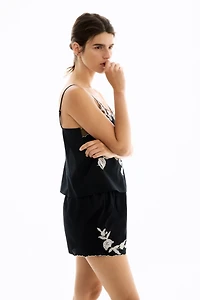 Embroidered Cotton Pajamas