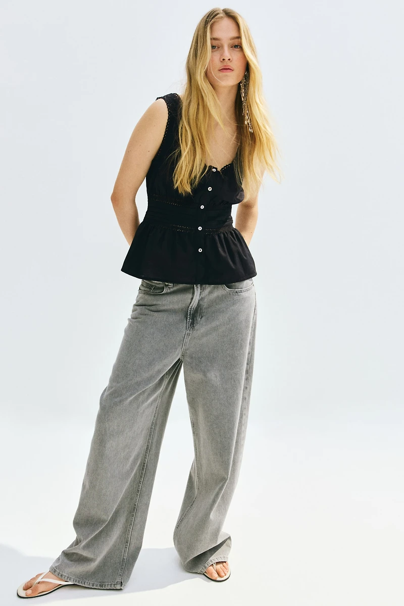 Sleeveless Peplum Top