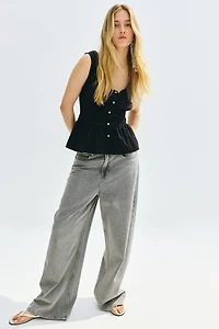 Sleeveless Peplum Top