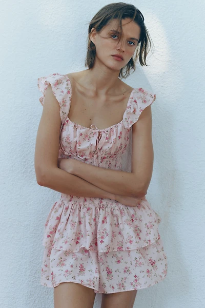 Robe à taille smockée