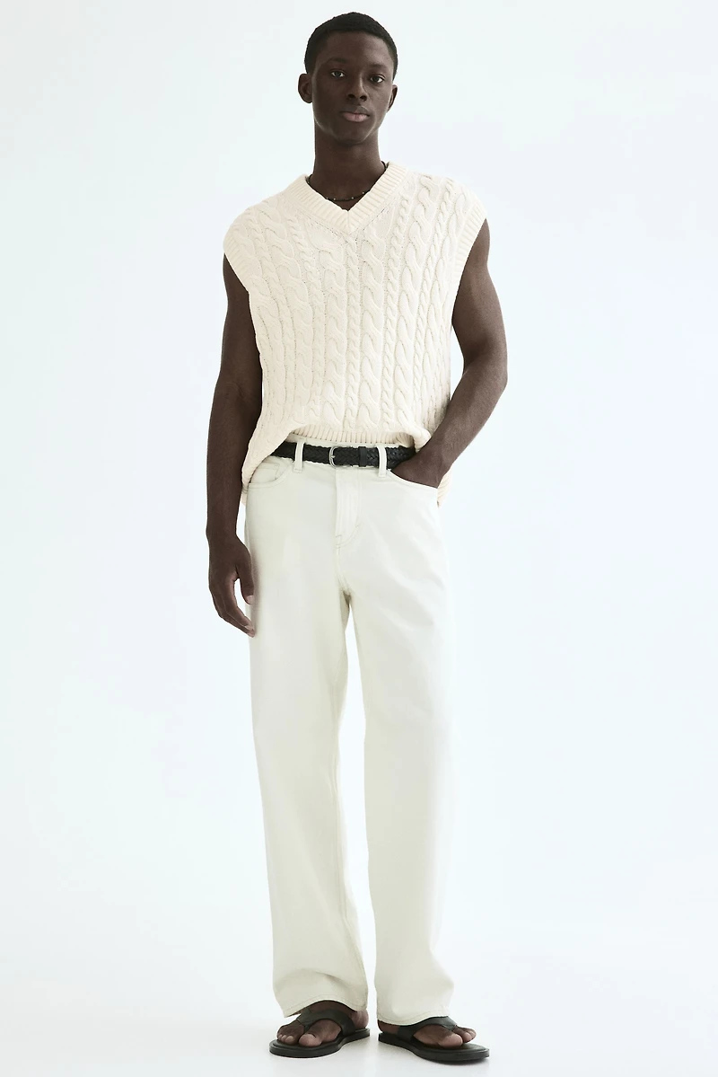 Relaxed-Fit Cotton Sweater Vest