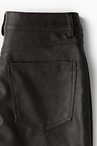 Pantalon droit en tissu enduit