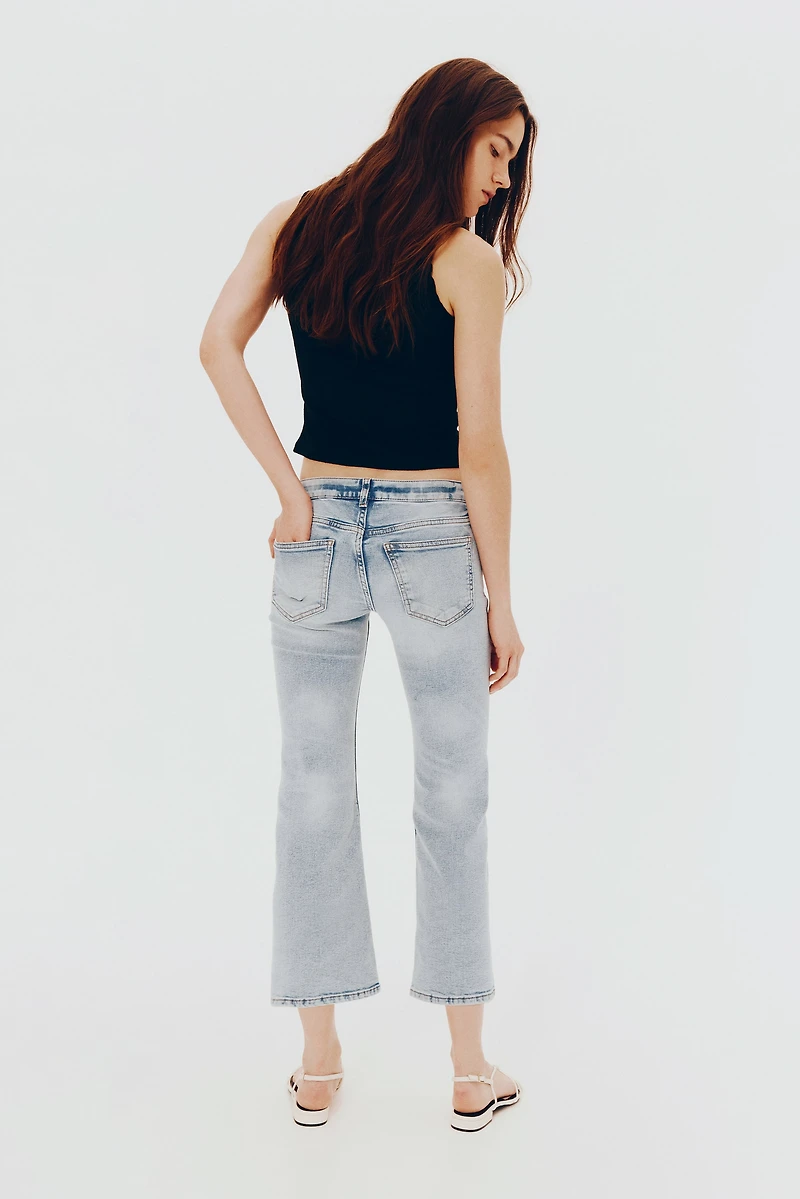 Flared Low Ankle Jeans