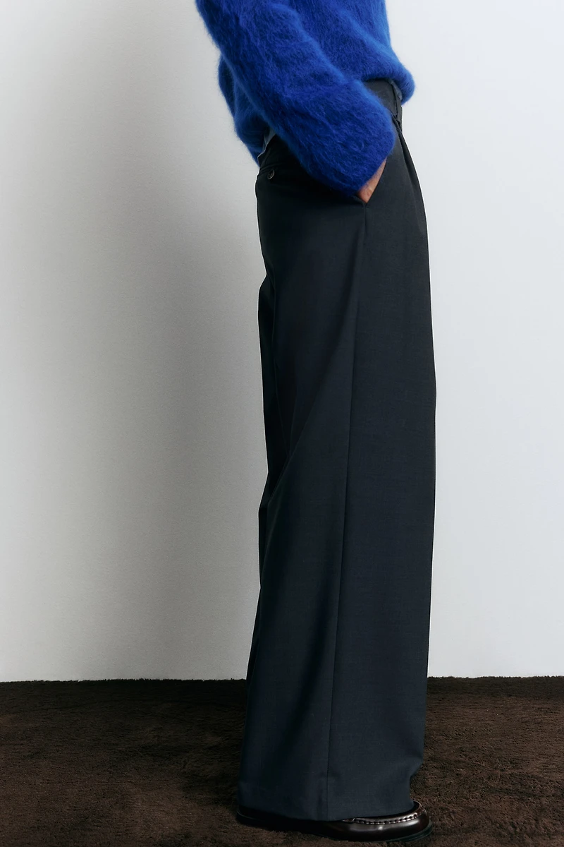 Wool-Blend Dress Pants