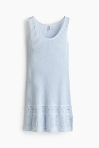 Robe avec détail en tricot pointelle