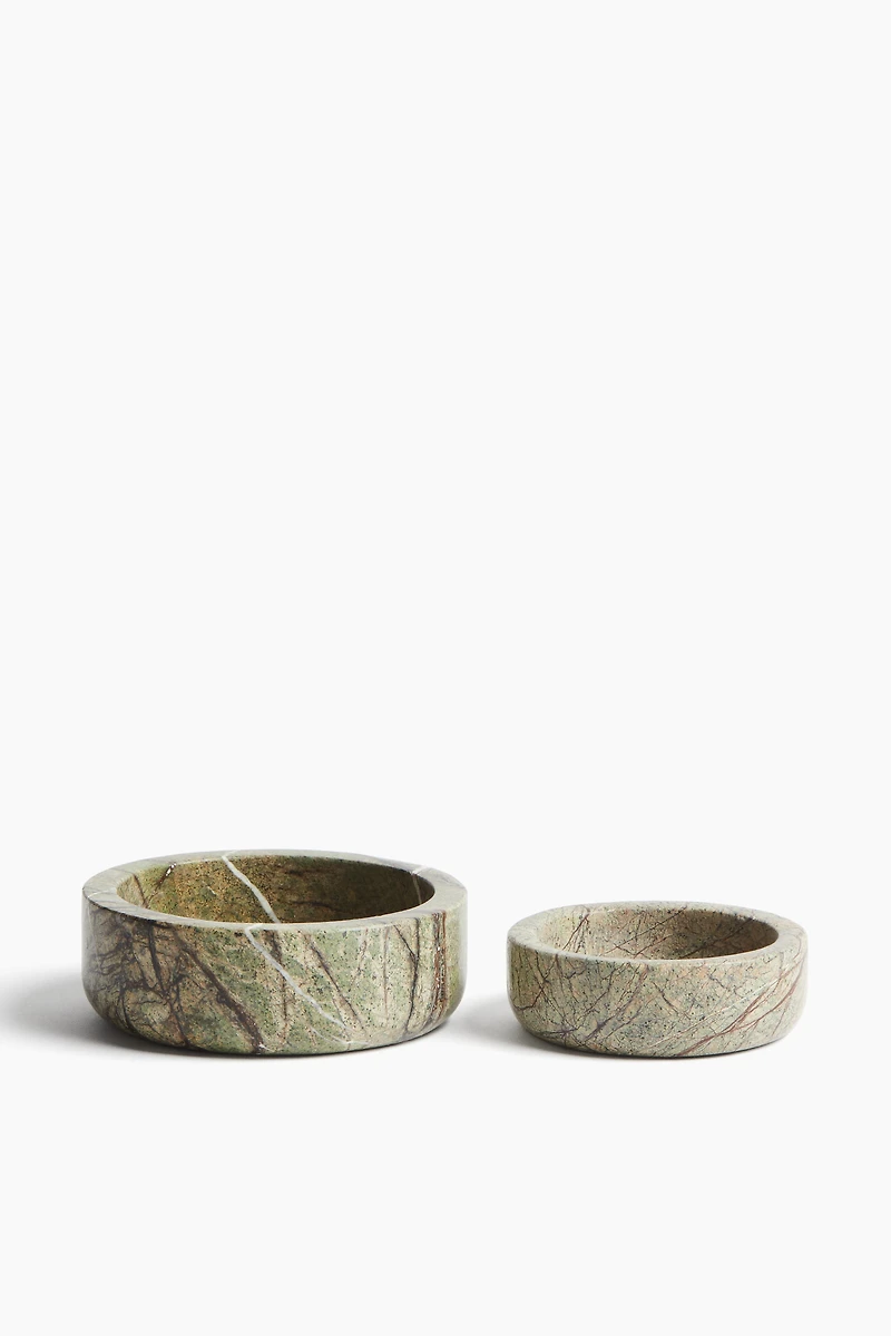 2-Pack Marble Bowls