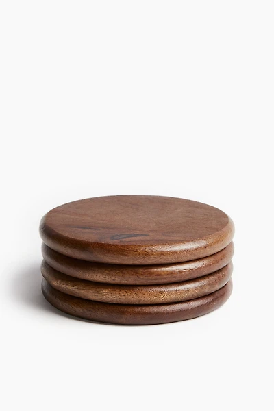 4-Pack Mango Wood Coasters