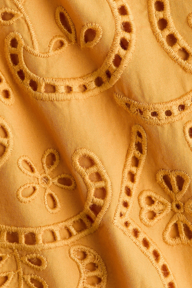 Broderie anglaise halterneck dress