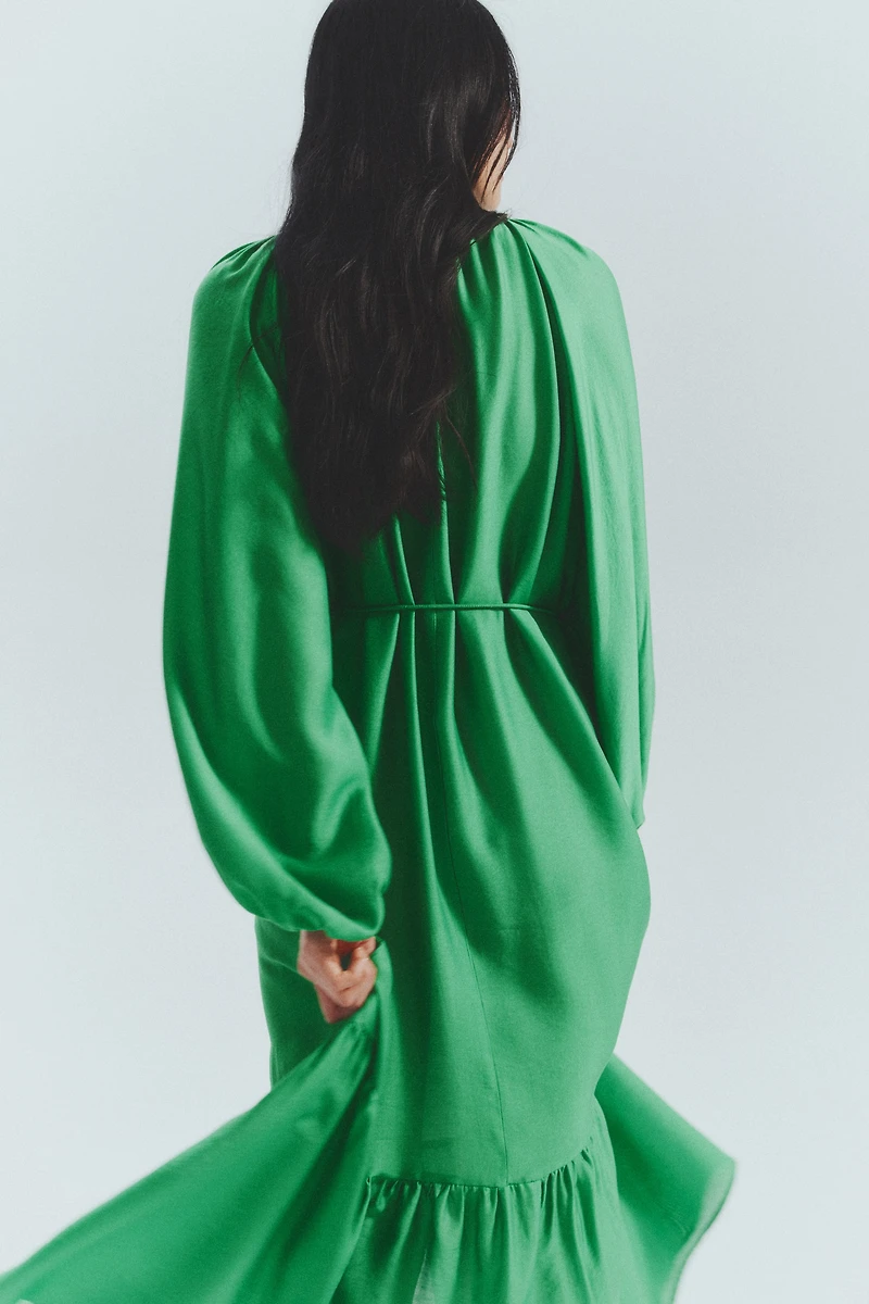 Oversized Tie-Belt Dress