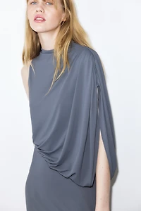 Robe maxi à effet drapé