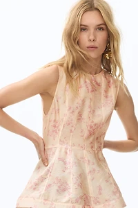 Sleeveless Peplum Top