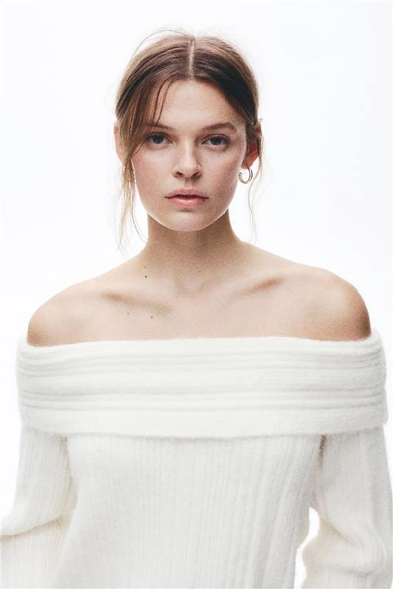 Off-the-Shoulder Sweater