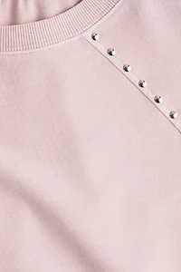 Washed-Look Studded Top