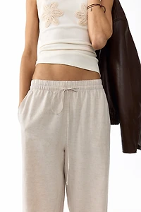 Linen-Blend Pants