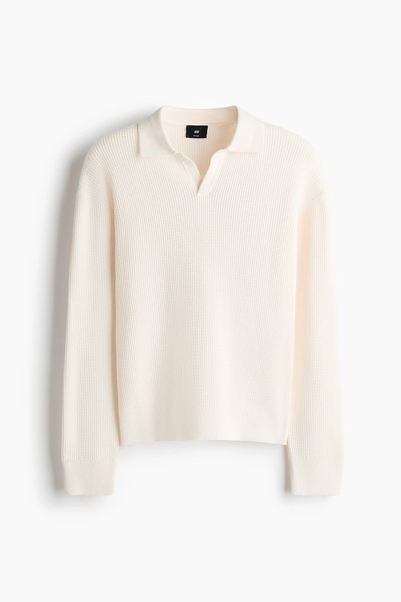 Relaxed-Fit Knit Polo Shirt