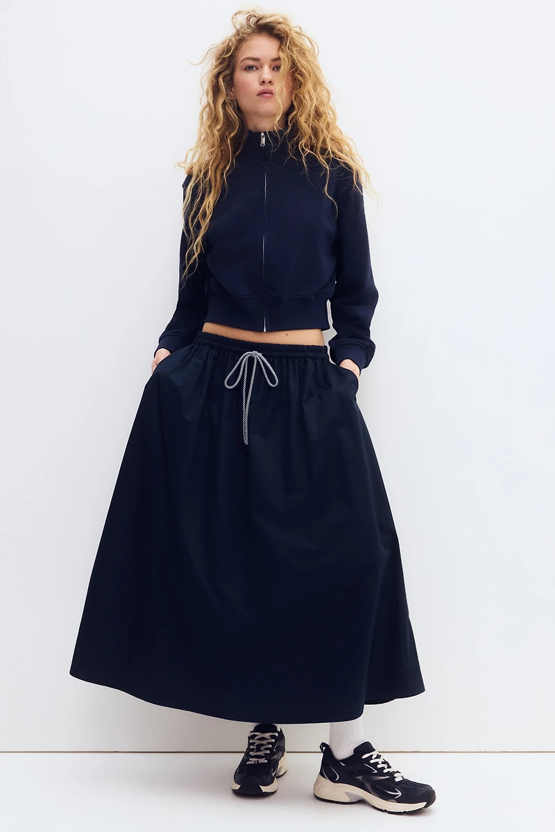 Cropped Sweatshirt Jacket