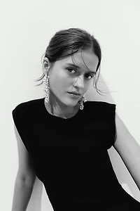 Flower-Detail Cluster Earrings