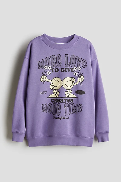 Chandail ample à motif imprimé