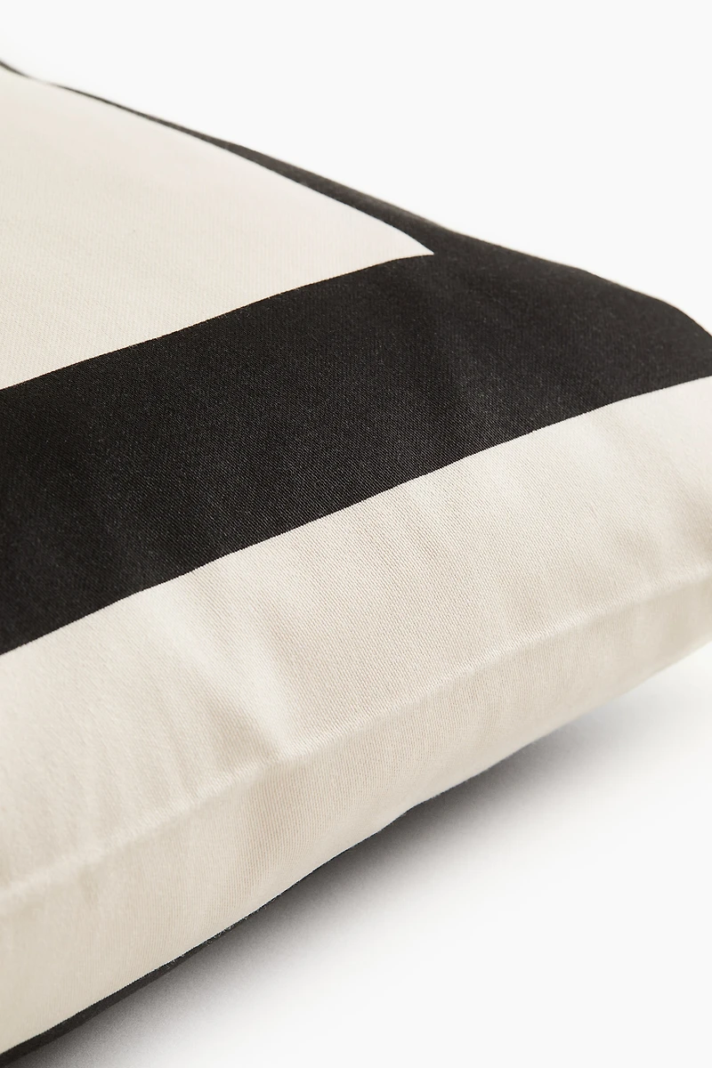 Housse de coussin en satin de coton