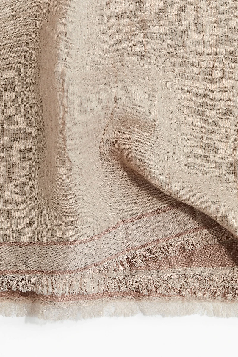 Linen-Blend Muslin Scarf