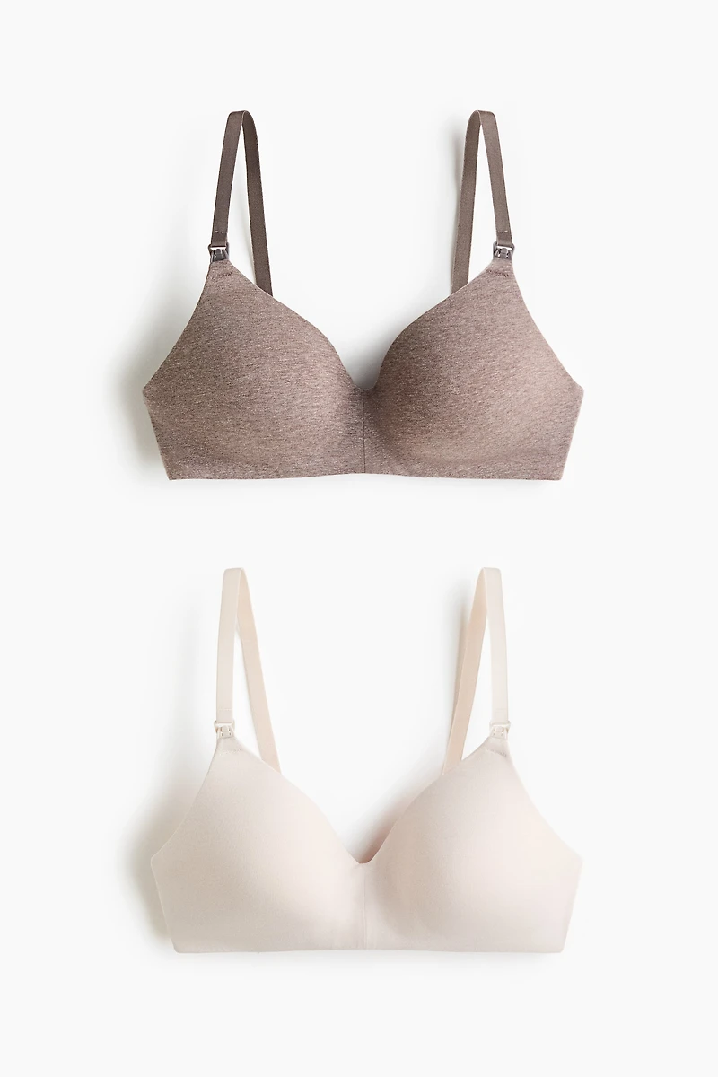 MAMA 2-pack Padded Cotton Nursing Bras