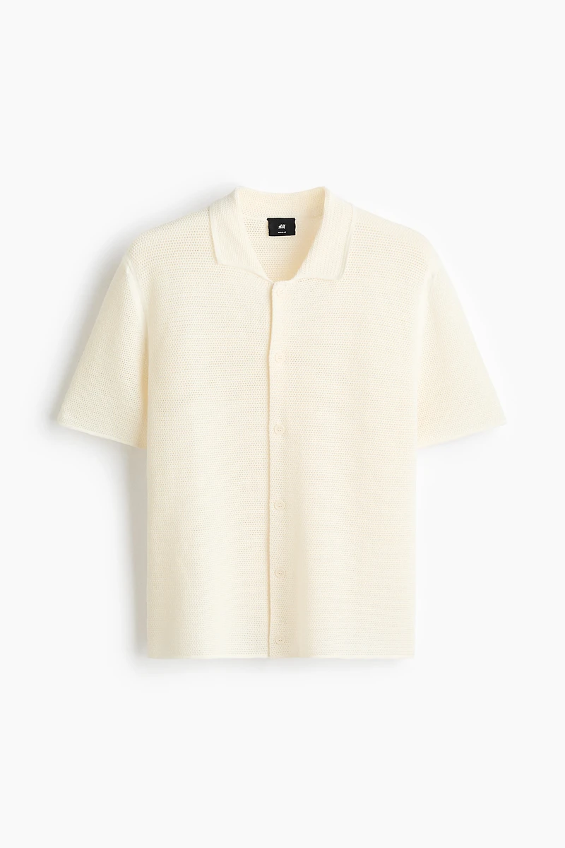 Regular-Fit Open-Knit Shirt