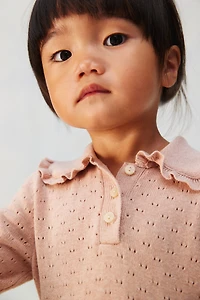 Pointelle-Knit Cotton Dress
