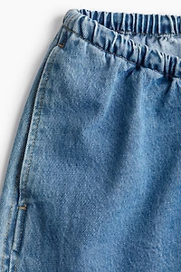 MAMA Drawstring Denim Shorts