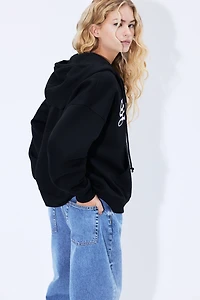 Oversized Hooded Jacket with Motif