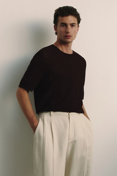 Slim-Fit Knit T-Shirt