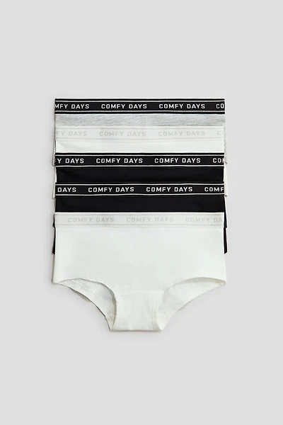 5-Pack Hipster Briefs with Text Motif
