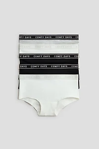 5-Pack Hipster Briefs with Text Motif