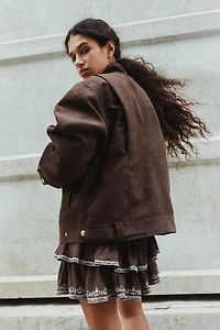 Veste grande taille de style motard