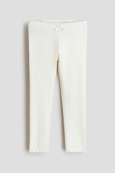 Ribbed Cotton Leggings