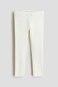 Ribbed Cotton Leggings