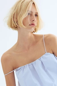 Bubble-Hem Strappy Top