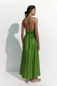 Poplin Halterneck Dress