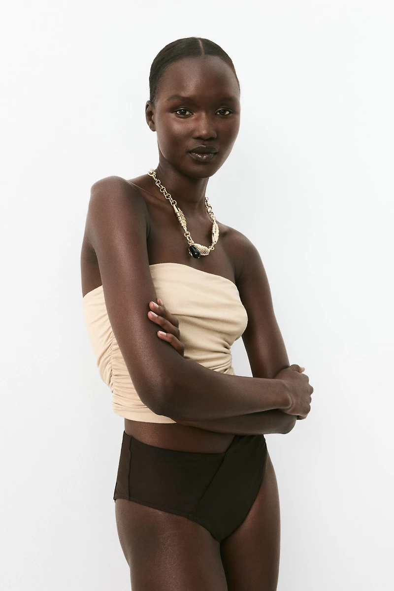 Draped Tube Top