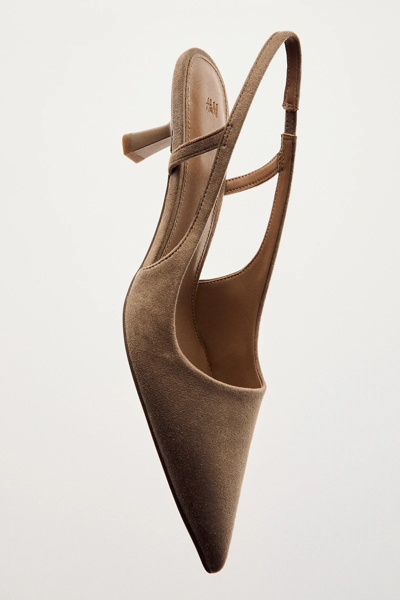 Escarpins à bride arrière avec talon bobine