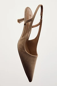 Escarpins à bride arrière avec talon bobine