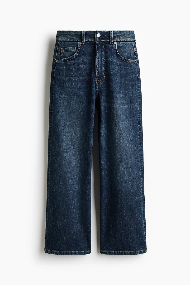 Wide High Waist Ankle Jeans