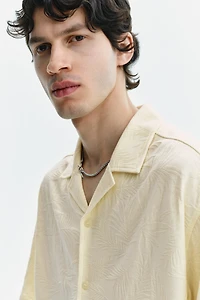 Relaxed-Fit Jacquard-Jersey Resort Shirt