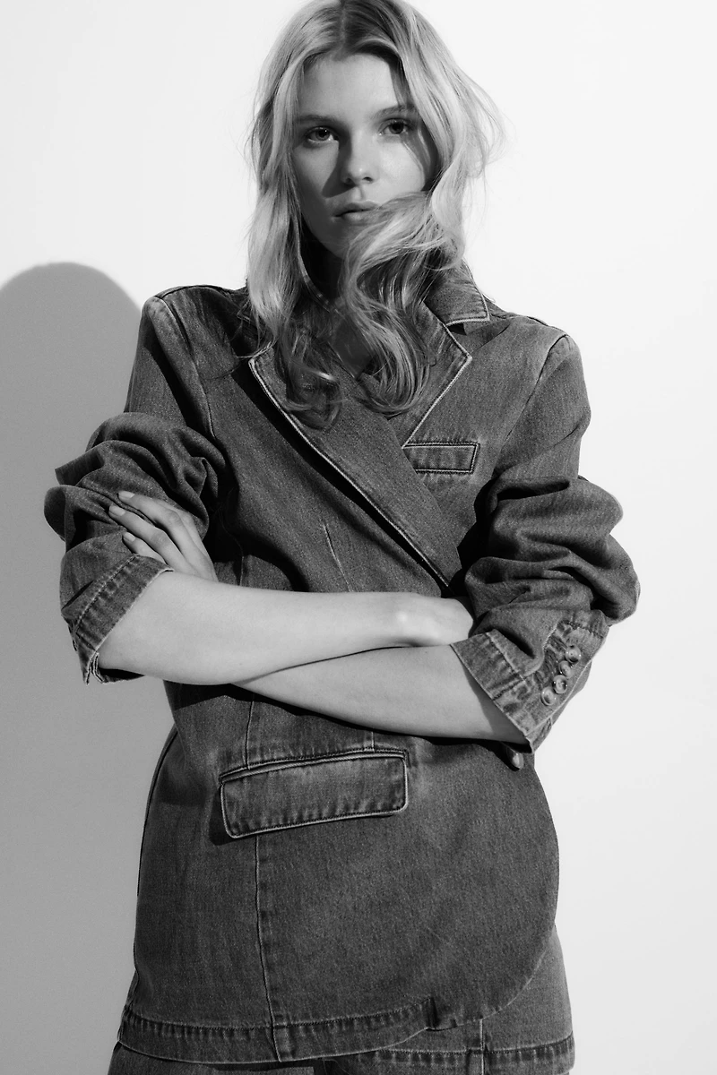 Oversized Denim Blazer