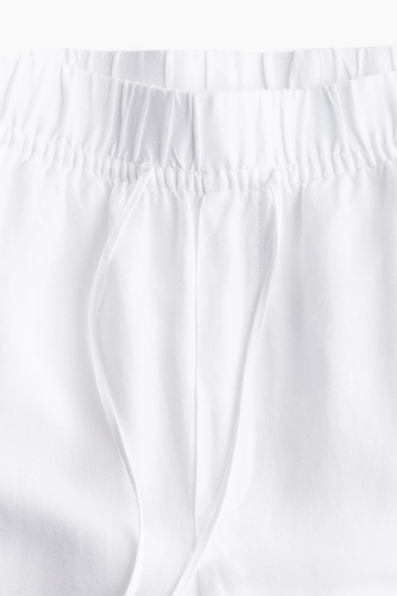 Linen-blend Tapered Pants
