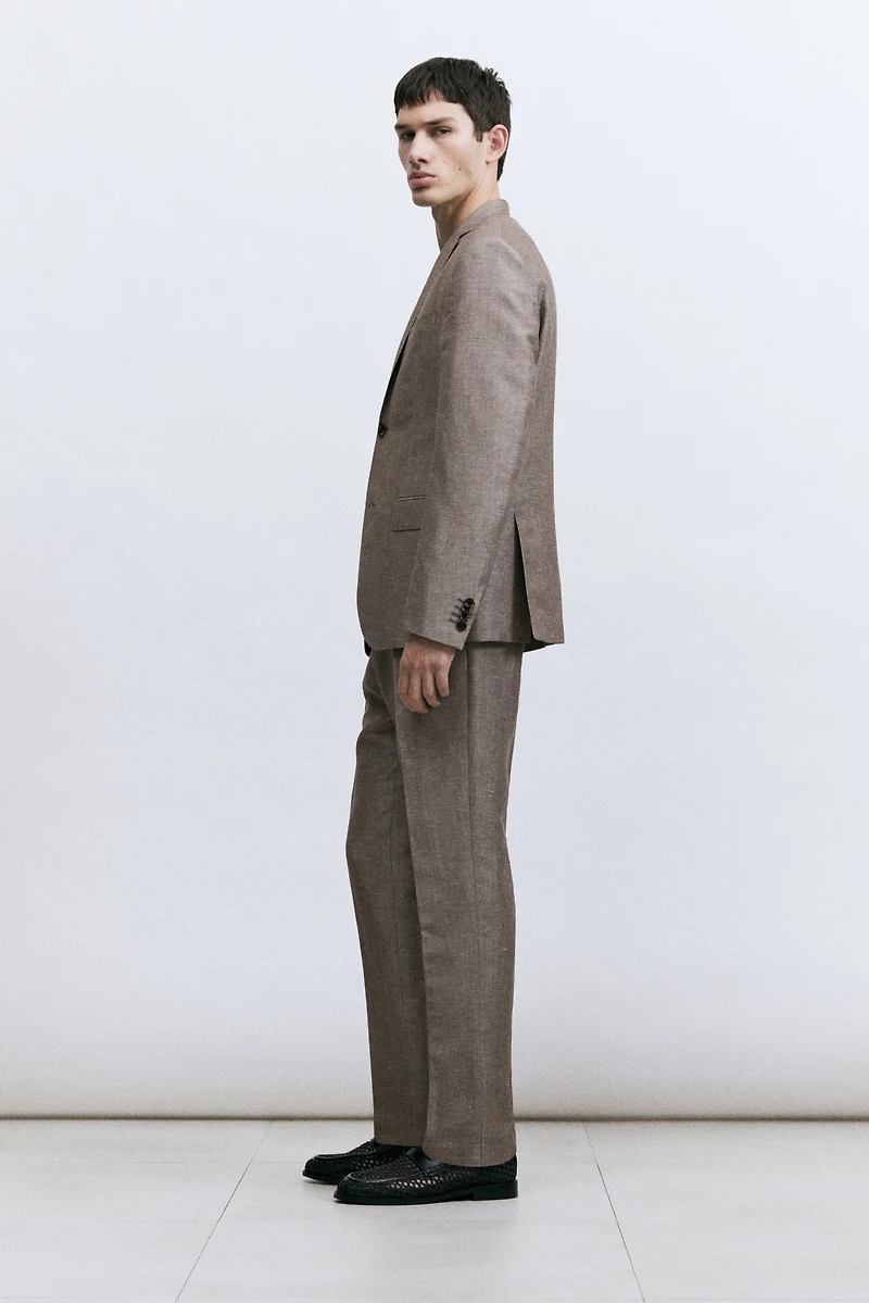 Slim Fit Wool-Blend Suit Pants