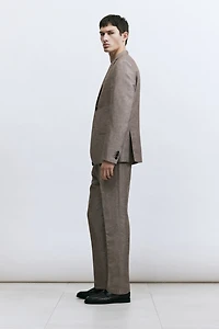 Slim Fit Wool-Blend Suit Pants