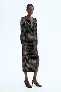 Long-Sleeved Viscose Dress