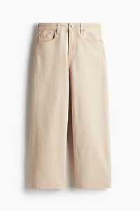Jean court et ample Taille Haute