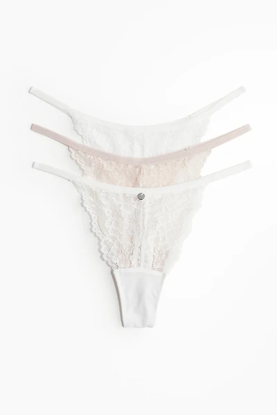 3-pack Lace Thong Briefs