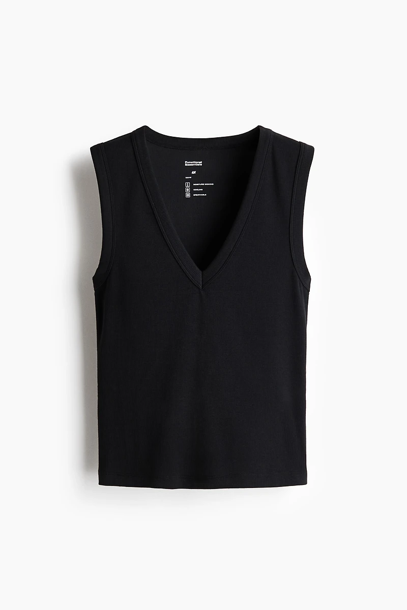 Cooling Slim-Fit Ribbed Tank Top